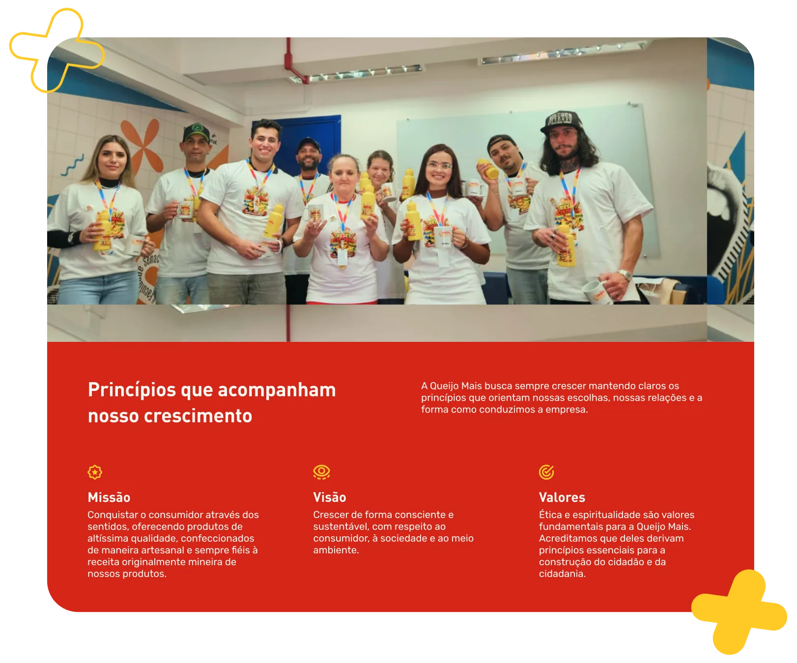 Princípios que acompanham nosso crescimento: Missão, Visão e Valores