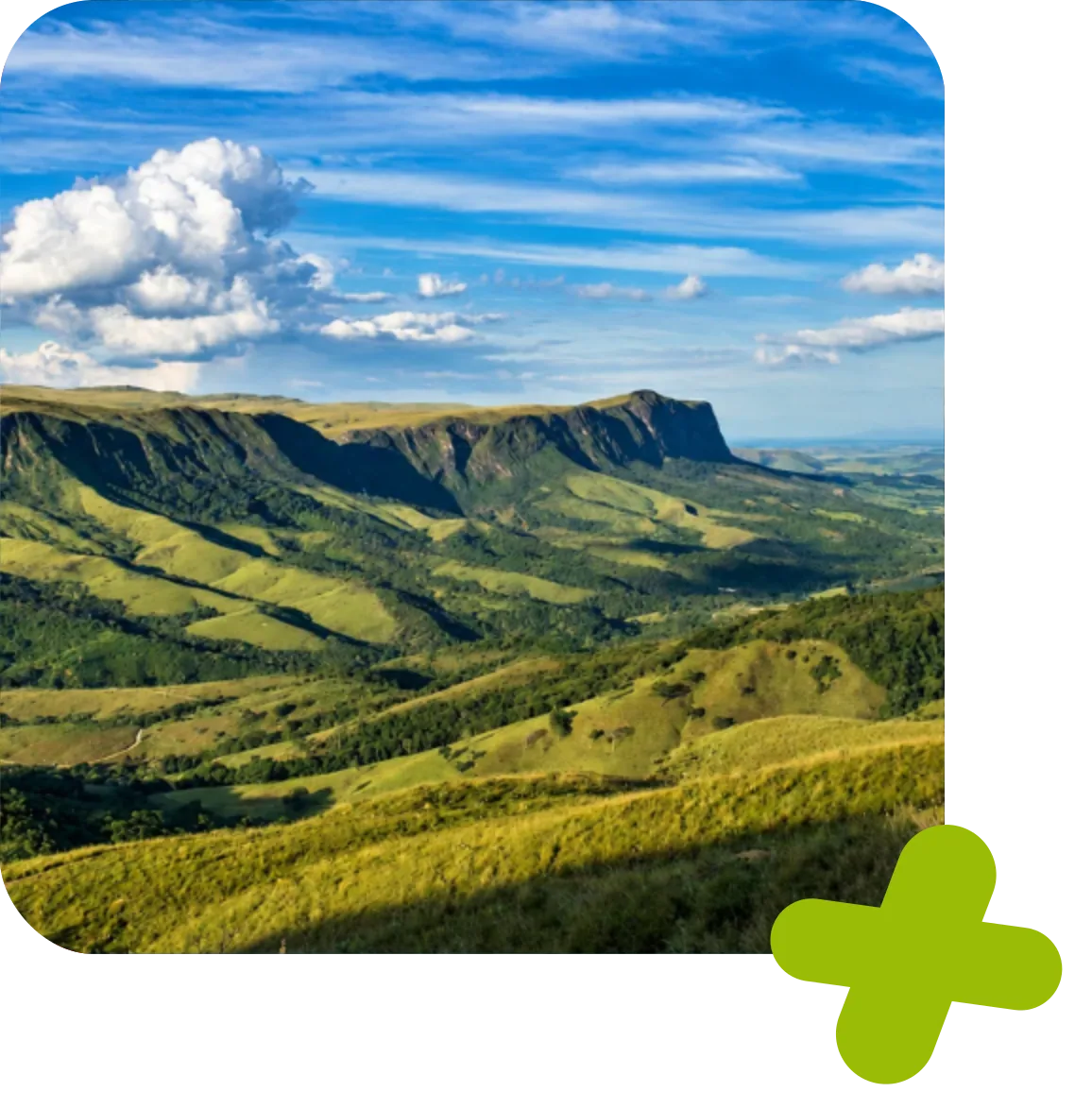 Paisagem montanhosa de Minas Gerais